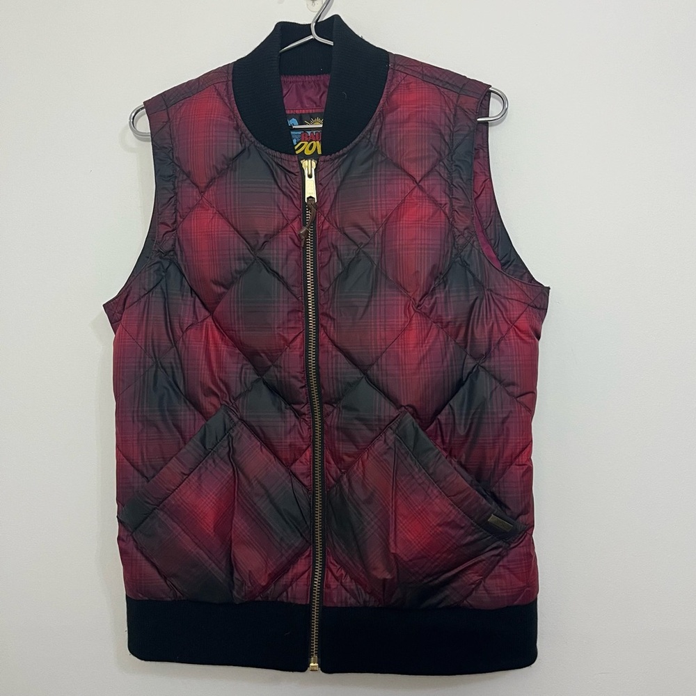 Red and Black Plaid Vest by Eddie Bauer is in like new condition. Size Medium
